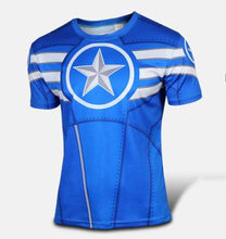 Marvel Super Heroes top short sleeve fashion men fitness t shirt round neck print 21 styles  t-shirt men