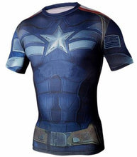 Marvel Super Heroes top short sleeve fashion men fitness t shirt round neck print 21 styles  t-shirt men