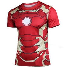 Marvel Super Heroes top short sleeve fashion men fitness t shirt round neck print 21 styles  t-shirt men